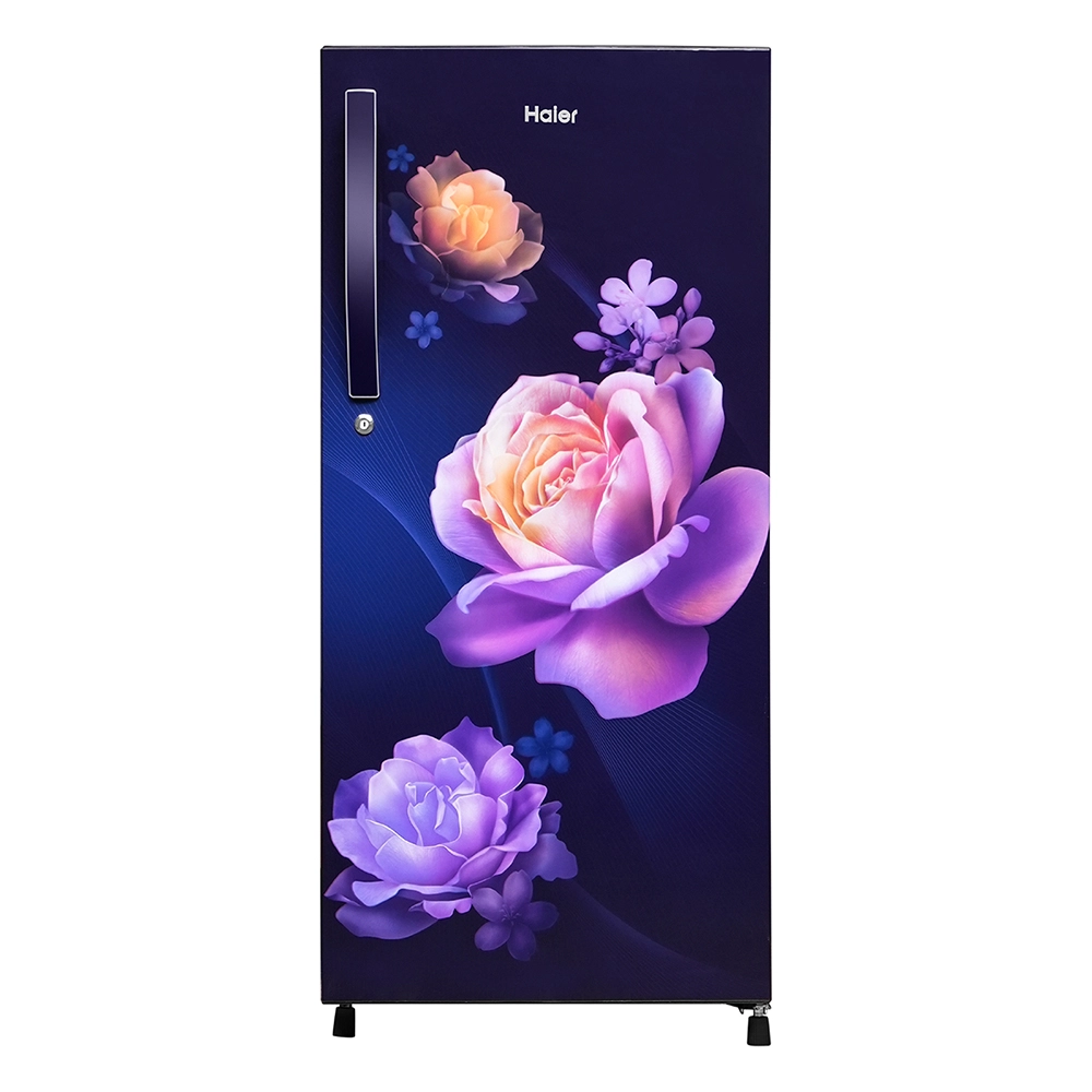 Haier 190L 2 Star Direct Cool Single Door Refrigerator with Toughened Glass Shelf in premium glossy Marine noisettes finish HRD-2102CMN-P